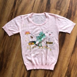 VINTAGE pink pullover shirt